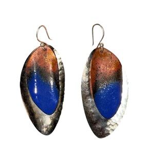 Sibilia  Silver and Blue Earrings
